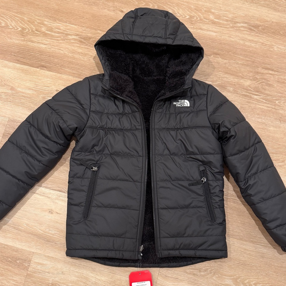 The North Face Kids Charcoal Puffer Jacket